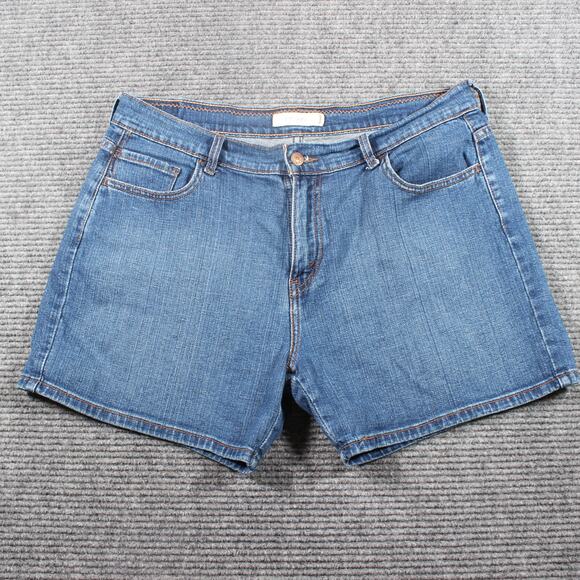 Levi’s 515 Denim Shorts Womens 14 Blue Mid Rise Stretch 11/05 Vintage - Picture 1 of 7